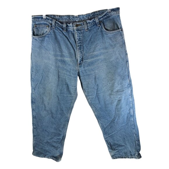 Carhartt Mens Jeans Flannel Lined Medium Wash 42x30 - Picture 1 of 4